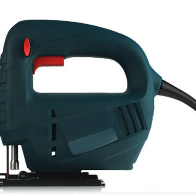 New professional jig saw on a white background
